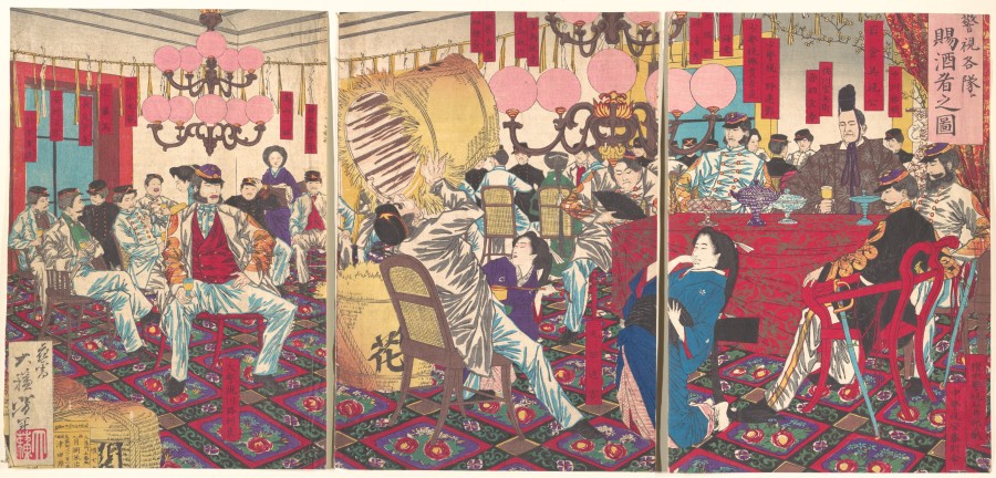 MET freedownload Police Superintendant's Party A Gift of Food and Drink Tsukioka Yoshitoshi (Japanese, 1839–1892)